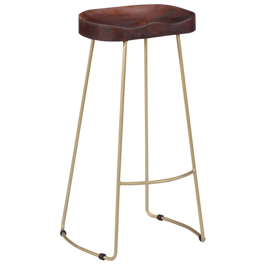 vidaXL Gavin Bar Stools 2 pcs Solid Mango Wood - 17.7" x 15.7" x 30.7"
