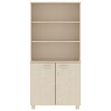 vidaXL Drawer Cabinet Bookshelf with Storage Shelves HAMAR Solid Wood Pine - 33.5" x 13.8" x 70.9"