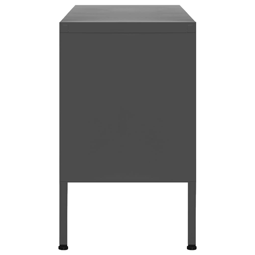 vidaXL TV Stand TV Unit Sideboard Home TV Console Media Unit Cupboard Steel - 41.3"x13.8"x19.7"
