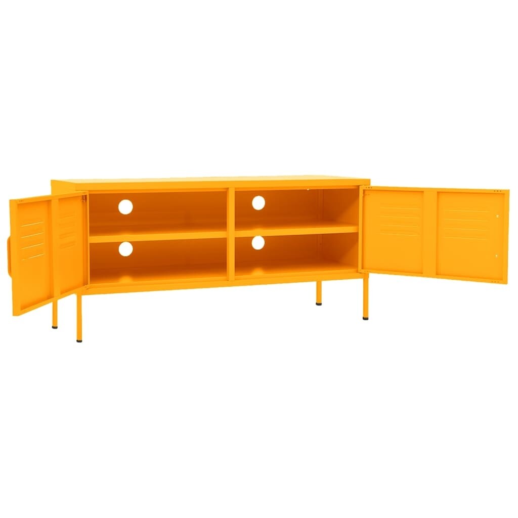 vidaXL TV Stand TV Unit Sideboard Home TV Console Media Unit Cupboard Steel - 41.3" x 13.8" x 19.7"