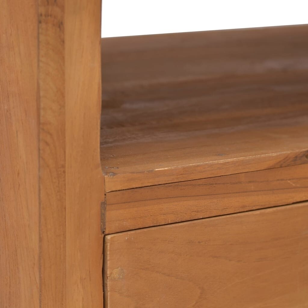 vidaXL TV Cabinet with Wheels 31.5"x19.7"x16.5" Solid Teak Wood - 31.5" x 19.7" x 16.5"