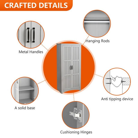 wardrobe closet with Hanging Rail,armoire wardrobe closet with shelves,wardrobe closet with doors