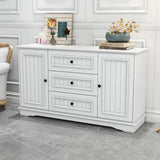 white Side cabinet with Storage, Buffet Cabinet with Storage, Sideboard with Door and drawer