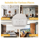 white Side cabinet with Storage, Buffet Cabinet with Storage, Sideboard with Door and drawer