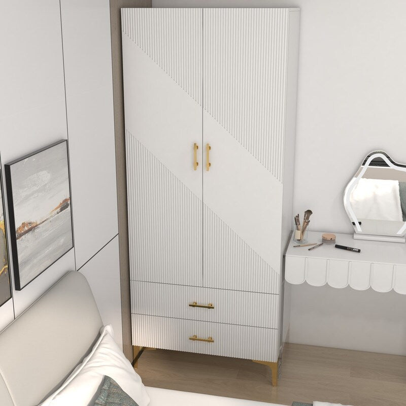 white wardrobe closet with doors and drawers,armoire closet, wardrobe storage closet