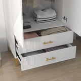 white wardrobe closet with doors and drawers,armoire closet, wardrobe storage closet